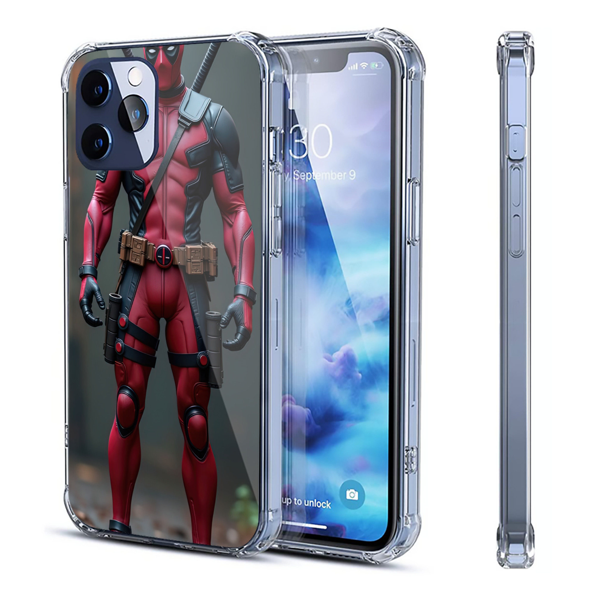 （画像用） Deadpool デッドプール 【iPhone 12シリーズ対応】透明スマホケース（クリアソフトケース）